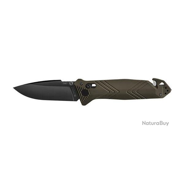 Couteau pliant TB Outdoor CAC Lisse - 4 fonctions - Kaki