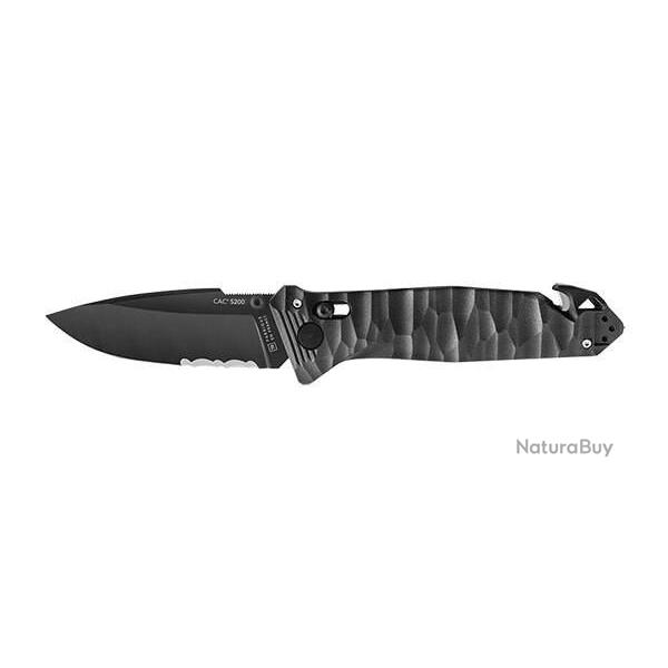 Couteau Pliant TBoutdoor CAC S200 Mixte Toxifi� - 3 fonctions - Noir