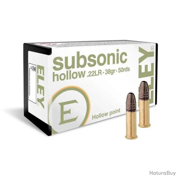 Munitions Eley Subsonic Hollow Point - Cal 22 LR - 38 / Par 1