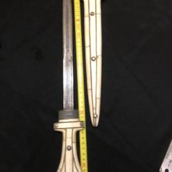 dague turc  orientale ottomane os de chameau