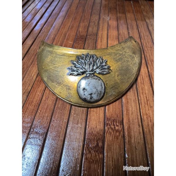 HAUSSE-COL D'OFFICIER DE GRENADIERS D'INFANTERIE OU DE LA GARDE NATIONALE, RESTAURATION.