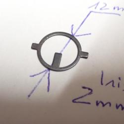 Insert, iris pour Tunnel de dioptre  - K31 Suisse. Largeur 2 mm. Diam&egrave;tre 12 mm.