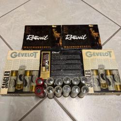 Vends lot de cartouches calibre 16