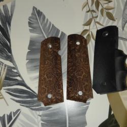 Poign&eacute;e bois et caoutchouc 1911