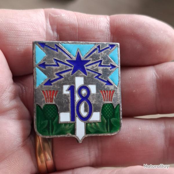 INSIGNE 18 REGIMENT DE TRANSMISSIONS ( PERIODE INDOCHINE )