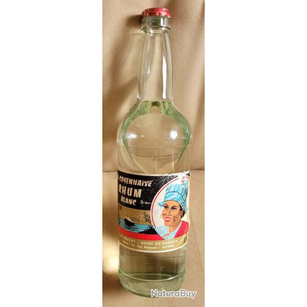RARE : RHUM BLANC La CAYANNAISE (1978) ( Bouteille de 1 LITRE)