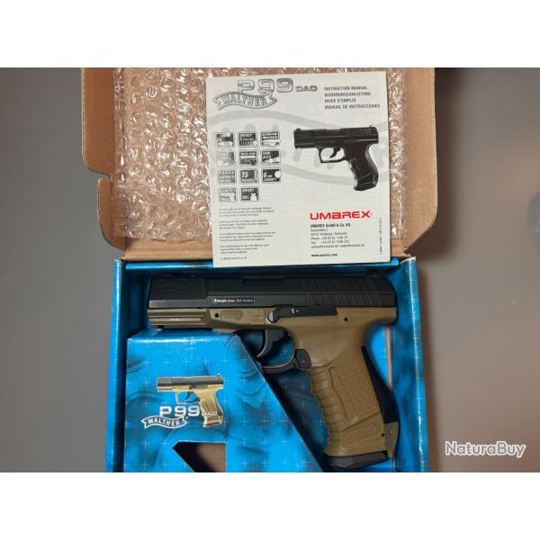 Walther P99 DAO CO2 - R�plique airsoft 6 mm - Tr�s bon �tat