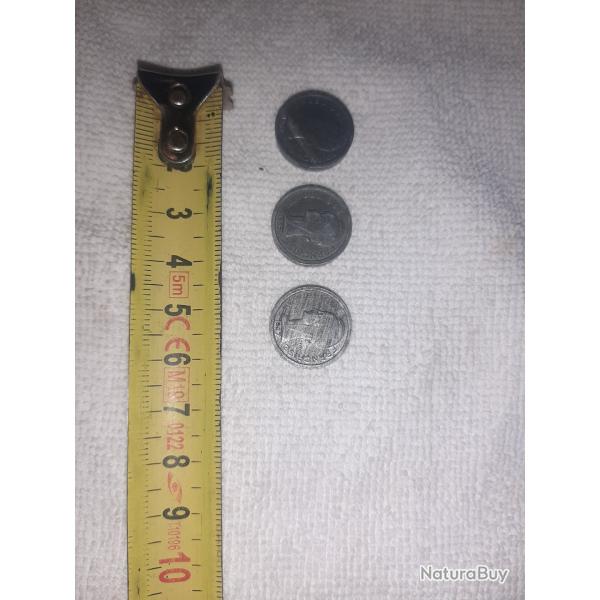 Lot de 3 Rares Jetons PTT T�l�phones Publics R�publique Fran�aise