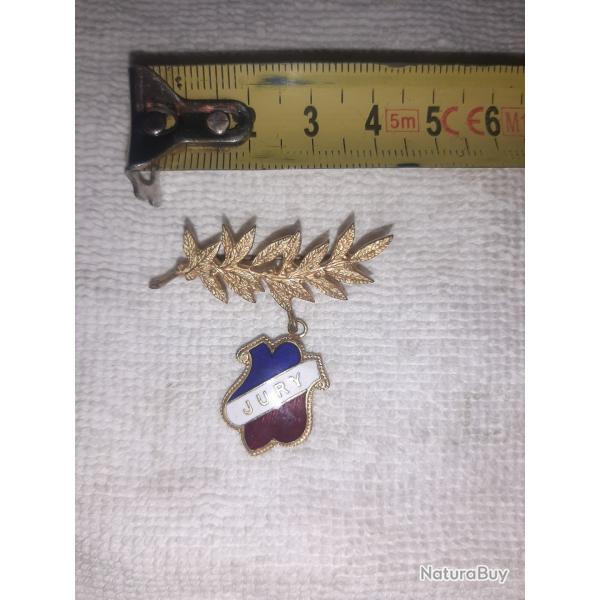 Ancienne Broche JURY �maill�e