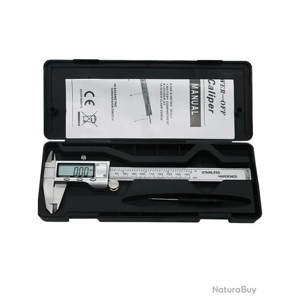 PIED � COULISSE NUM�RIQUE 150mm | Acier Inoxydable | Mesure Pr�cision 0.01mm  Atelier & Rechargement