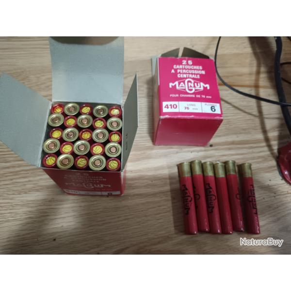 Lot de 31 cartouches 410 Magnum