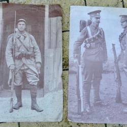Lot de 2 affiches historiques - Soldats fran&ccedil;ais, Premi&egrave;re Guerre mondiale