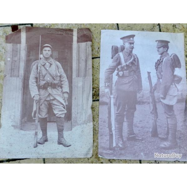 Lot de 2 affiches historiques - Soldats fran�ais, Premi�re Guerre mondiale