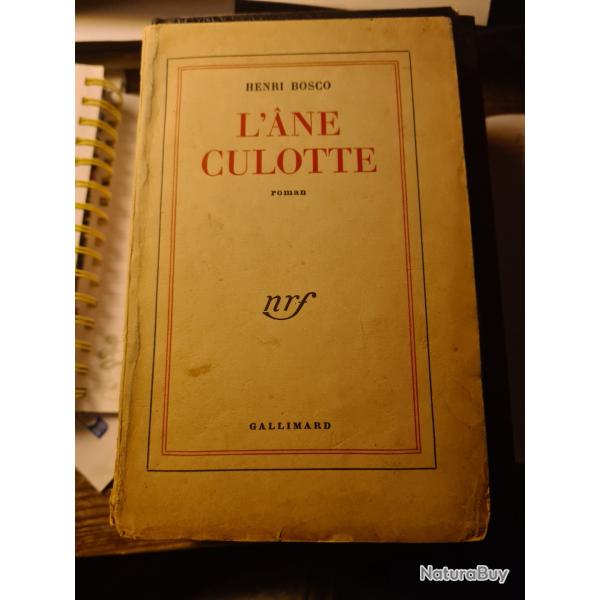 L'ane culotte Henri Bosco Nrf Gallimard 1960