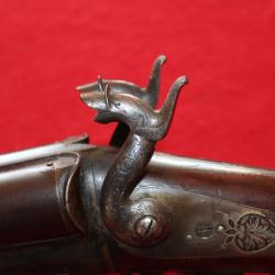 Fusil de chasse a broche de grand luxe XIX&egrave;me