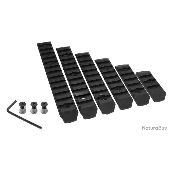 Set de 6 Rails Keymod nylon BO Manufacture 6 Rails Keymod Noirs