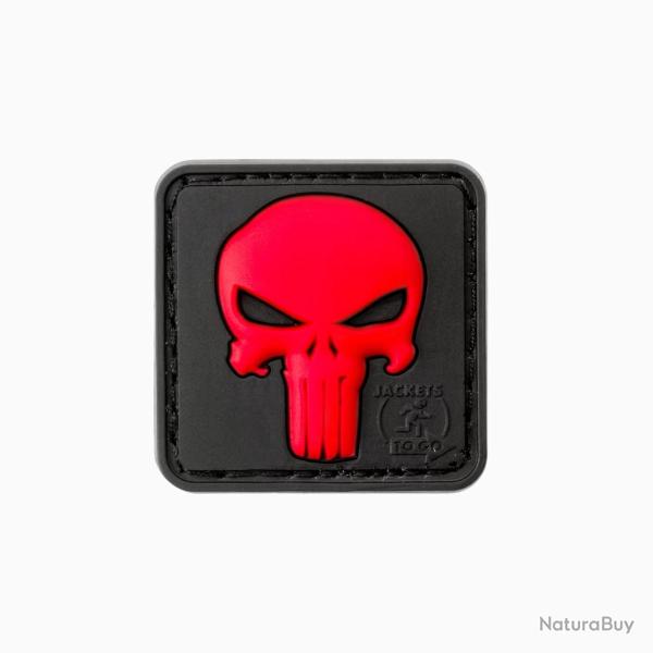 Patch Punisher carr� Noir/Rouge