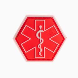 Patch Paramedic Hexagon Rouge