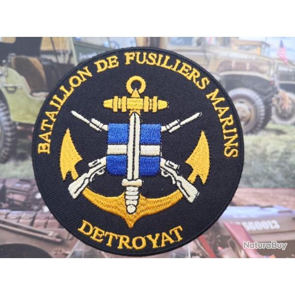 Patch brod� Bataillon de Fusiliers Marins DETROYAT   ( 90 mm) A coudre ou � coller au fer � repasser