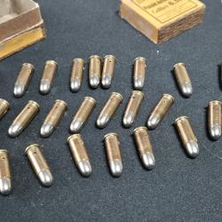 ancienne boite et 25 cartouches neutralis&eacute; 25ACP ou 6,35 Ex: pour pistolet colt pocket, FN Baby ect