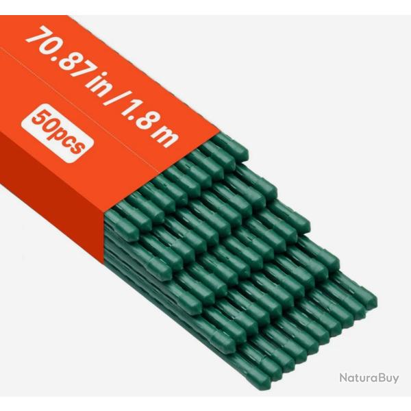 50 Pi�ces Tuteur Plante 1,80 m Tuteur � Tomate