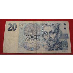 tchequie , billet de 20 korun 1994 ttb