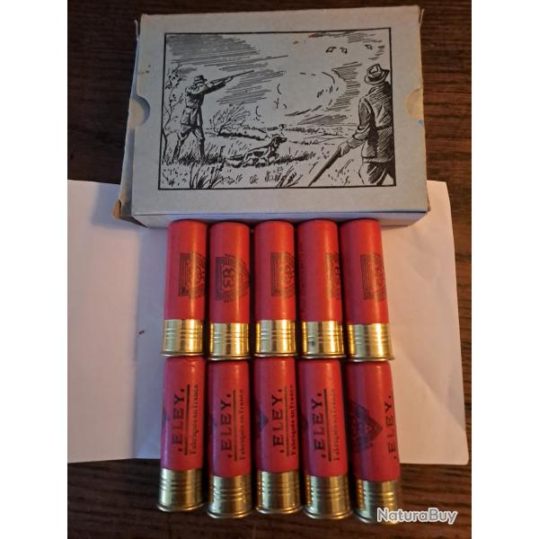 Bo�te de10 belles cartouches anciennes ELEY  douilles cartons  cal 12