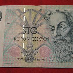 tchequie , billet de 100 korun 1995 ttb
