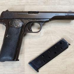 Pistolet BROWNING 1910/22 - Cal 7,65 Br - Contrat Marine Fran&ccedil;aise - 2 chargeurs + &eacute;tui (Occasion)