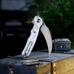 Couteau Trivisa Lacerta-AL Lame Acier 14C28N Satin Manche Aluminum foil Linerlock TVTY19AL14