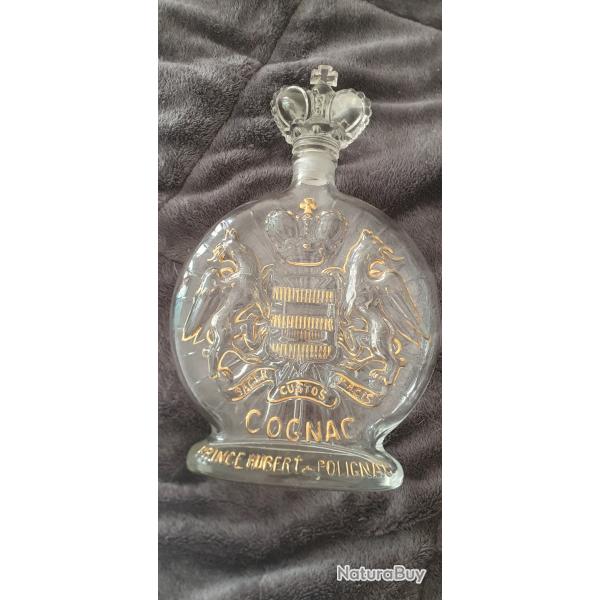 Collection Bouteille Vide , Cognac PRINCE HUBERT DE POLIGNAC GRAV�E CISEL�ES PROFOND�MENT A L OR FIN