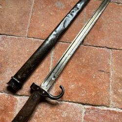 Ba&iuml;onnette fran&ccedil;aise Berthier 1892 1er type monomatricule - WW1 (3)