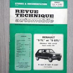 Revue Technique Automobile - - voiture RENAULT  - 5 TL / GTL