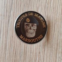 INSIGNE M&Eacute;TAL "TROUPES DE MARINE,MARSOUINS"