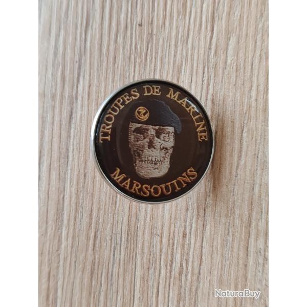 INSIGNE M�TAL "TROUPES DE MARINE,MARSOUINS"