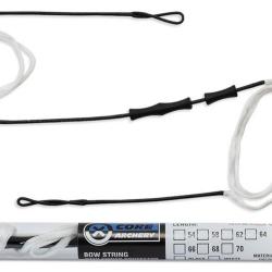 Corde blanche recurve Dacron avec protection de doigth