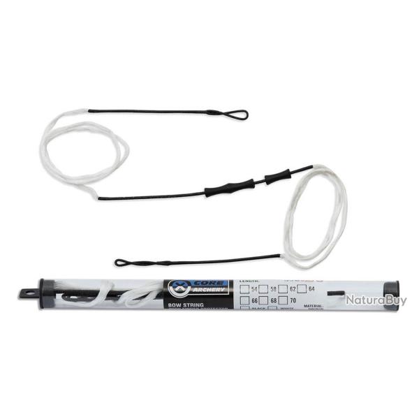 Corde blanche recurve Dacron avec protection de doigth