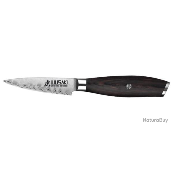 Wusaki Couteau office - S�rie San Mai 10Cr15 - Lame 90mm - Manche Pakkawood