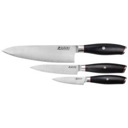 Wusaki Coffret - S&eacute;rie San Mai 10Cr15 - Chef 200mm - Universel 120mm - Office 90mm - Manche Pakkawoo