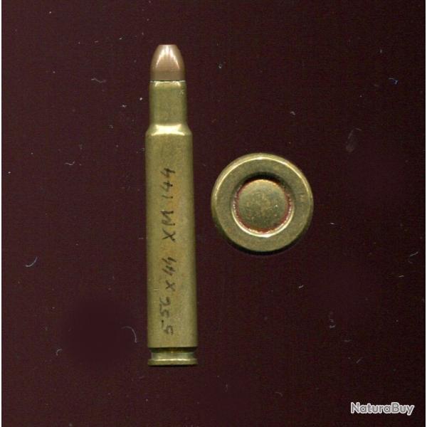 5.56 x 44 Flechette USA XM144 - balle cuivre pointe plate - grosse laiton amorce bomb�e