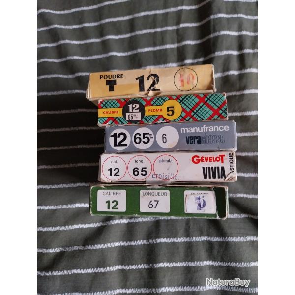 Cartouches calibre 12 x65