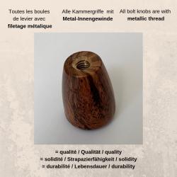 Boule de levier motif NOYER pour Blaser R8, 93, Beretta BRX1, Bergara B14, Mauser, CZ, ...