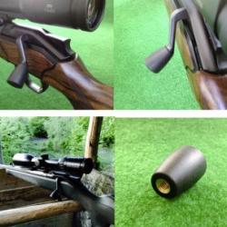 Boule de levier longue NOIRE pour Blaser R8, R93, Beretta BRX1, Bergara B14, CZ, Merkel, Mauser,...