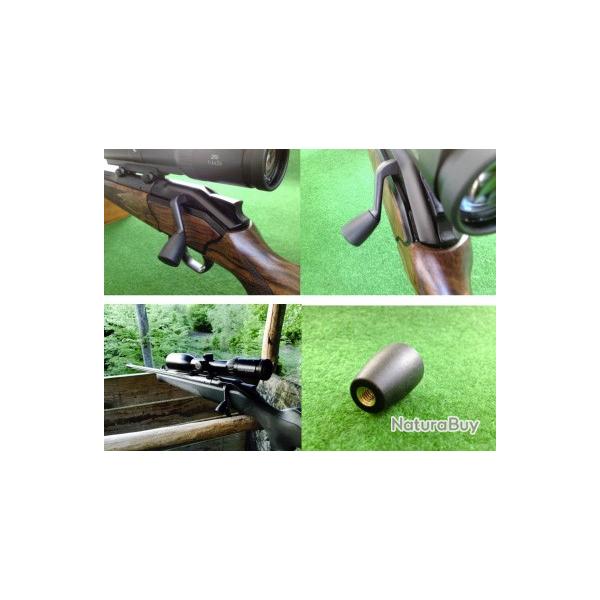 Boule de levier longue NOIRE pour Blaser R8, R93, Beretta BRX1, Bergara B14, CZ, Merkel, Mauser,...