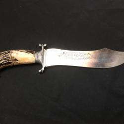 GRAND COUTEAU DE CHASSE BOWIE BUXORO MANCHE TETE D AIGLE
