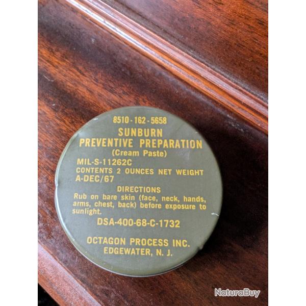 Cr�me protectrice soleil US army Vietnam neuf de stock