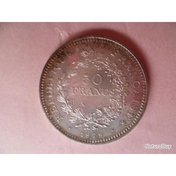 VENDS PI�CE DE 50 FRANCS ARGENT, 1979,TBE