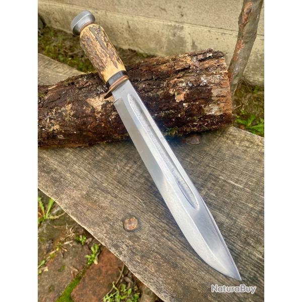 Grand et massif poignard Bowie big western "Highgrade" Solingen Germany  1950's  / 40cm