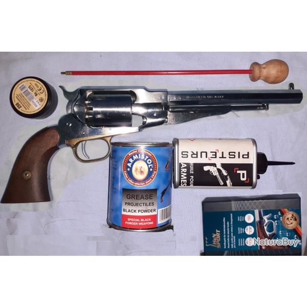 Revolver � Poudre Noire Pietta REMINGTON 1858 Army Inox "RGS44" cal.44