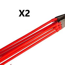 Lot de deux elastiques de rechange triple pour Fronde de chasse / lance pierre F3X